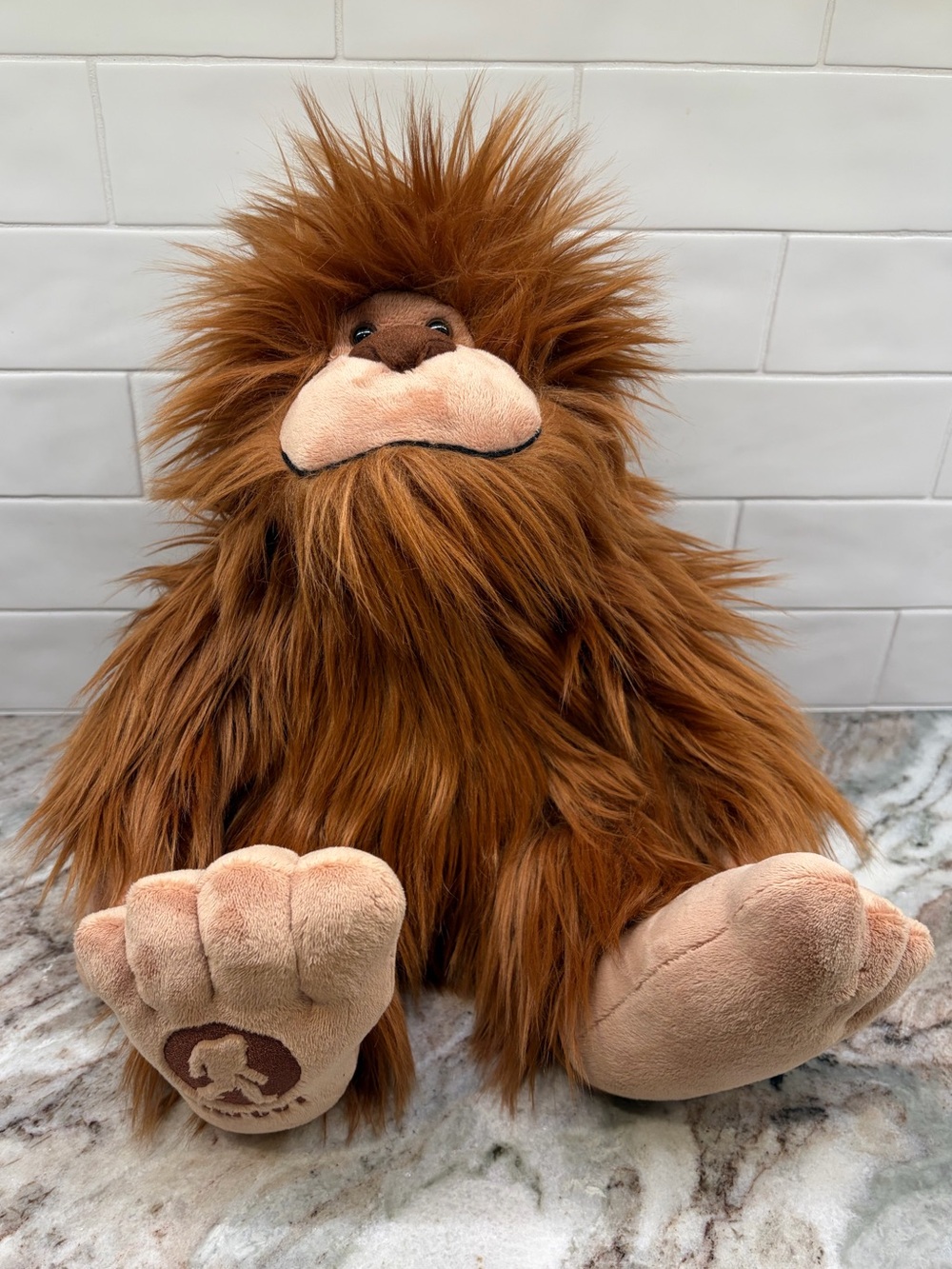 Aurora Sasquatch Bigfoot Plush 12 Inch Brown Stuffed Toy Hairy White Elephant